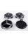 Caps plugs for Mercedes Benz disks Mercedes 75 mm Black Gloss + chrome A2204000125