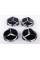 Caps plugs for Mercedes Benz disks Mercedes 75 mm Black Gloss + chrome A2204000125