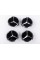 Caps plugs for Mercedes Benz disks Mercedes 75 mm Black Gloss + chrome A2204000125
