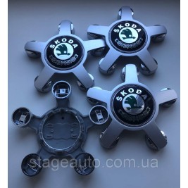 Ковпачки заглушки з логотипом Skoda Шкода для дисків від Audi, 4F0601165N, 4F0 601 165 N