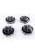 Caps plugs for alloy wheels BMW 56mm classic black black set
