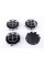 Caps plugs for alloy wheels BMW 56mm classic black black set