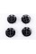 Caps plugs for alloy wheels BMW 56mm classic black black set
