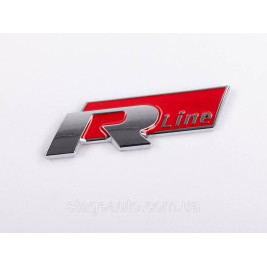 Емблема шильдик на крила, напис значок на крило VW Volkswagen Volkswagen Volkswagen R line Р лайн Хром