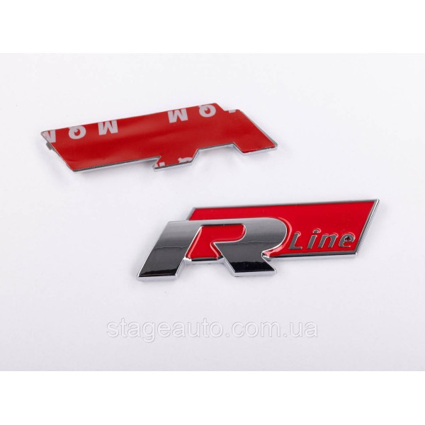 Emblem nameplate on wings, inscription badge on wing VW Volkswagen Volkswagen R line R line Chrome