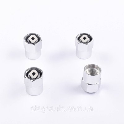 Захисні ковпачки на ніпеля золотники Renault Рено  4 шт Хром