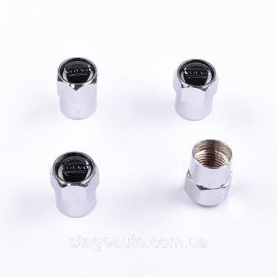 Захисні ковпачки на ніпеля золотники Volvo Вольво  4 шт Хром