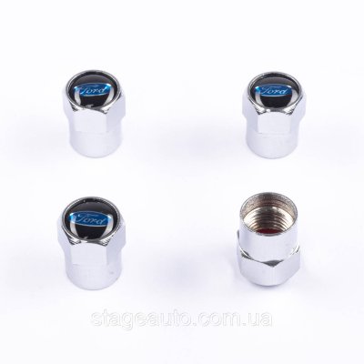 Захисні ковпачки на ніпеля золотники Ford Форд  4 шт Хром