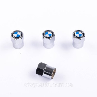 Захисні ковпачки на ніпеля золотники BMW БМВ 4 шт Класичні Хром