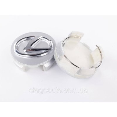 Ковпачки заглушки в литі диски LEXUS Лексус, 62 мм Сріблясті 42603-33080
