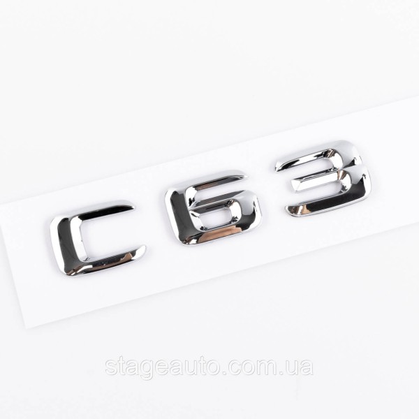 Nameplate trunk inscription C63 Mercedes-Benz Mercedes C 63 Chrome