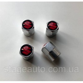 Защитные колпачки на ниппеля золотники Suzuki Сузуки 4 шт Хром