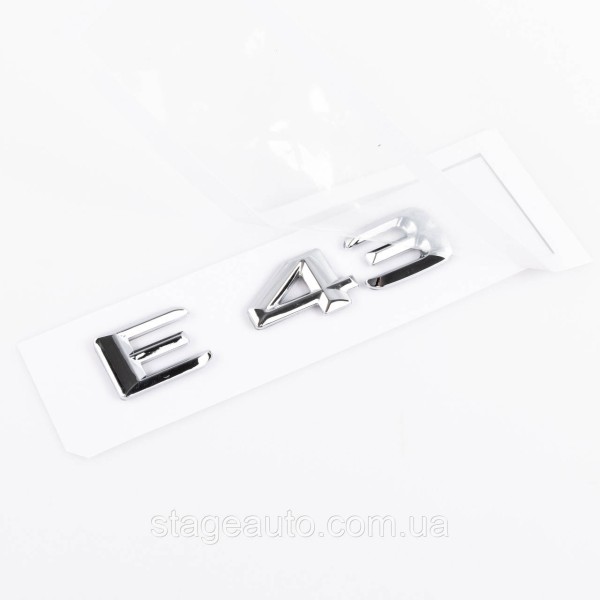 Nameplate trunk inscription E43 Mercedes-Benz Mercedes E 43 Chrome