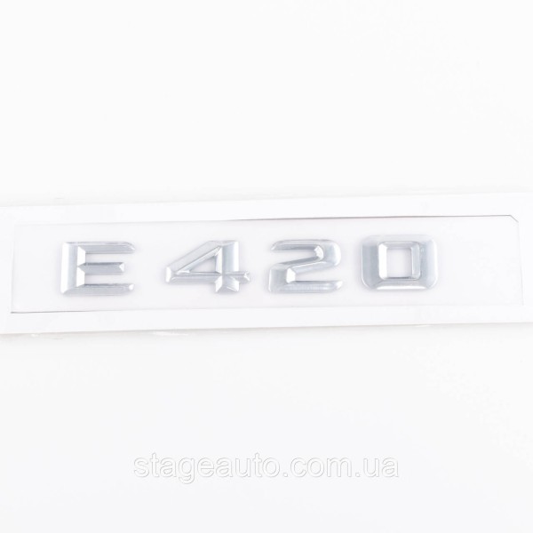 Nameplate trunk inscription E420 Mercedes-Benz Mercedes E 420 Chrome