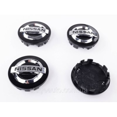 Ковпачки заглушки в литі диски NISSAN Ніссан 54 мм Чорні C7042K54