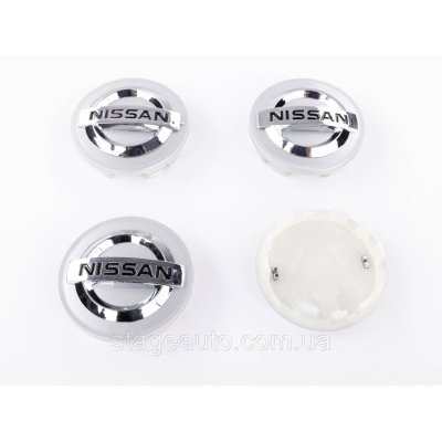 Ковпачки заглушки в литі диски NISSAN Ніссан 54 мм Сріблясті C7042K54