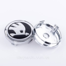 Caps plugs for alloy wheels Skoda Skoda 60 mm Chrome