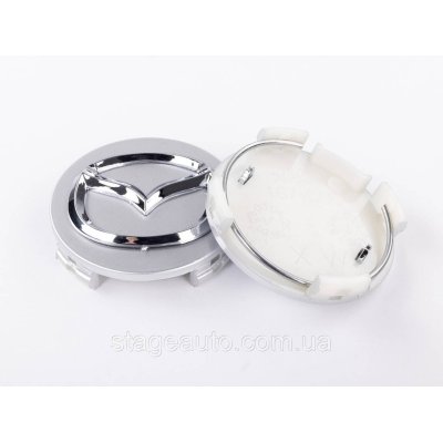 Ковпачки заглушки в литі диски MAZDA Мазда 57 мм Сріблясті G22C-37-190A