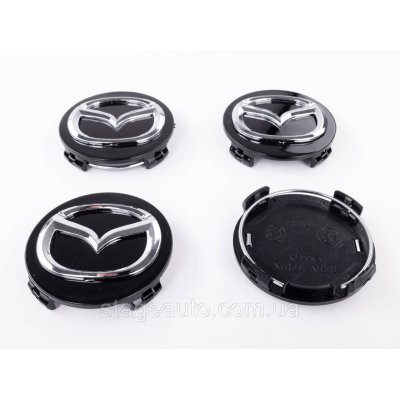 Ковпачки заглушки в литі диски MAZDA Мазда 57 мм Чорні G22C-37-190A