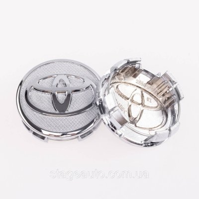 Ковпачки заглушки в литі диски TOYOTA Тойота, 57 мм Сріблясті 42603-02220