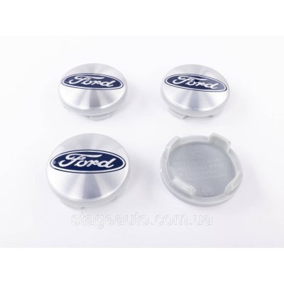 Ковпачки заглушки на литі диски FORD Форд 54 мм Сірий металік (Сріблясті) 6M21-1003