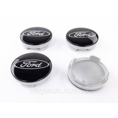 Ковпачки заглушки на литі диски FORD Форд 54 мм Чорні 6M21-1003