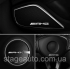 3D- sticker aluminum AMG AMG on the steering wheel , audio speakers