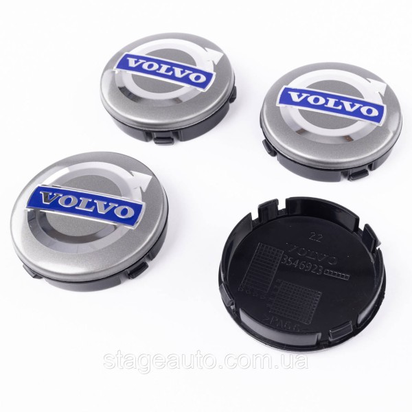 Колпачки заглушки на литые диски Вольво Volvo 64мм 3546923 31373763 S40 S60 S70 S80 S90 V40 V50 V60 V70 XC60