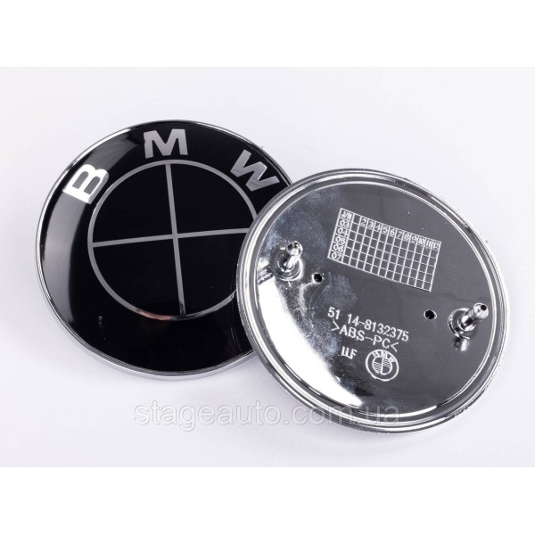 Эмблема Значок на капот багажник БМВ BMW 82мм 51148132375 E36 E46 E90 E34 E39 E60 E63E32 E38 E65 E66 E53