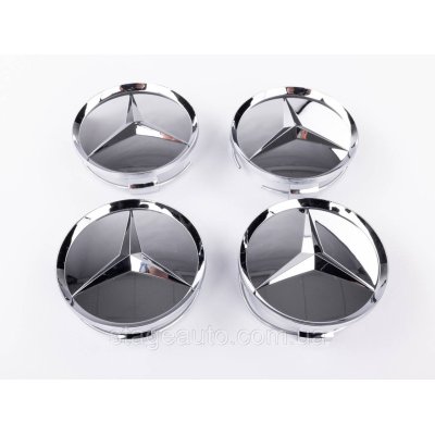 Caps plugs for alloy wheels Mercedes-Benz Mercedes 75 mm OLD Chromed