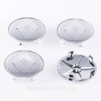 Ковпачки заглушки Renault Trafic, Рено Трафік 68 мм в оригінальні литі диски BMW БМВ Сріблясті, хром лого