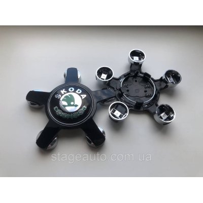 Ковпачки заглушки з логотипом Skoda для дисків від Audi, 4F0601165N, 4F0 601165 N