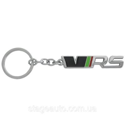 Брелок VRS для автомобільних ключів Skoda Шкода хром чорний металічний