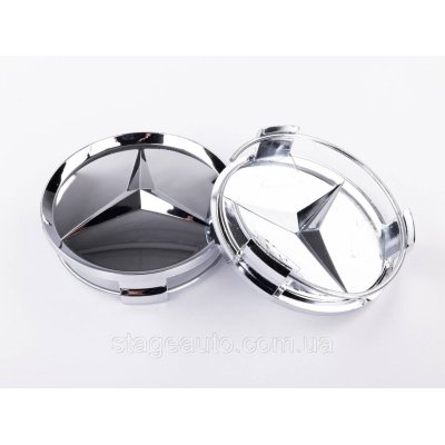 Caps plugs for alloy wheels Mercedes-Benz Mercedes 75 mm OLD Chromed