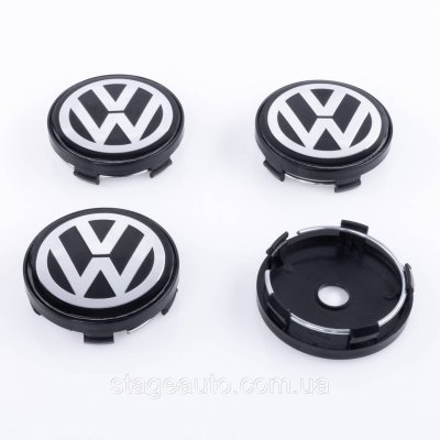 Ковпачки заглушки на литі диски VW Фольксваген Volkswagen 60 мм Чорні