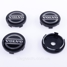Колпачки заглушки на литые диски Volvo Вольво 60 мм Черные