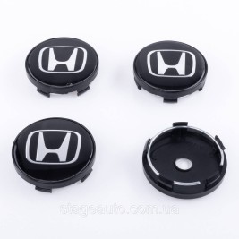 Колпачки заглушки на литые диски Honda Хонда 60 мм Черные