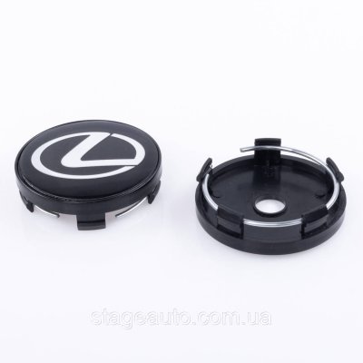 Ковпачки заглушки на литі диски Lexus Лексус 60 мм Чорні