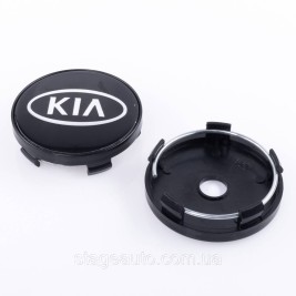 Колпачки заглушки на литые диски KIA Киа 60 мм Черные