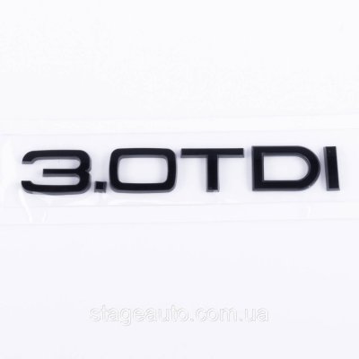 Gloss Black 3.0 TDI Trunk Emblem Lettering for Audi, Anti-Chrome Badge Sticker