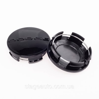 Ковпачки заглушки на литі диски Dodge 63 мм, 1LB72TRMAA Додж чорний глянець