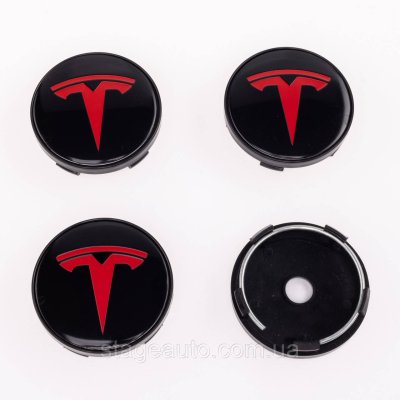 Ковпачки заглушки на литі диски TESLA Тесла 60 мм Чорні