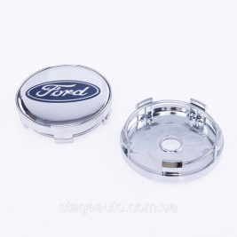Колпачки заглушки на литые диски Ford Форд 60 мм Хром