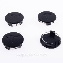 Caps plugs for alloy wheels TESLA Tesla 58 mm Black 6005879-00-A, TLB0011 set