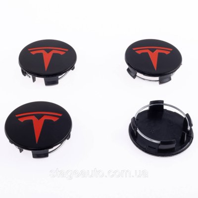Ковпачки заглушки в литі диски TESLA Тесла 58 мм Чорні 6005879-00-A, TLB0011 комплект