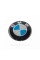 Эмблема БМВ, значок на руль БМВ BMW 45мм Бело синий карбон
