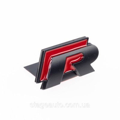 Emblem nameplate R line in the radiator grille VW Volkswagen Volkswagen badge R line red black