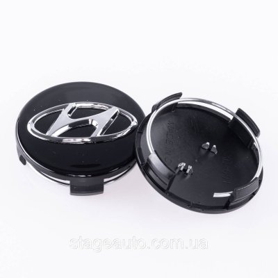 Ковпачки заглушки на литі диски HYUNDAI Хюндай 61 мм чорні