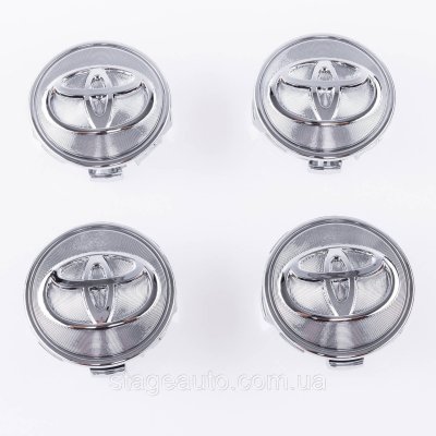 Ковпачки заглушки в литі диски TOYOTA Тойота, 62 мм Сріблясті 42603-12730