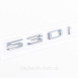 Шильдик надпись багажника BMW БМВ 530i Хром для E39, E60, F10, G30